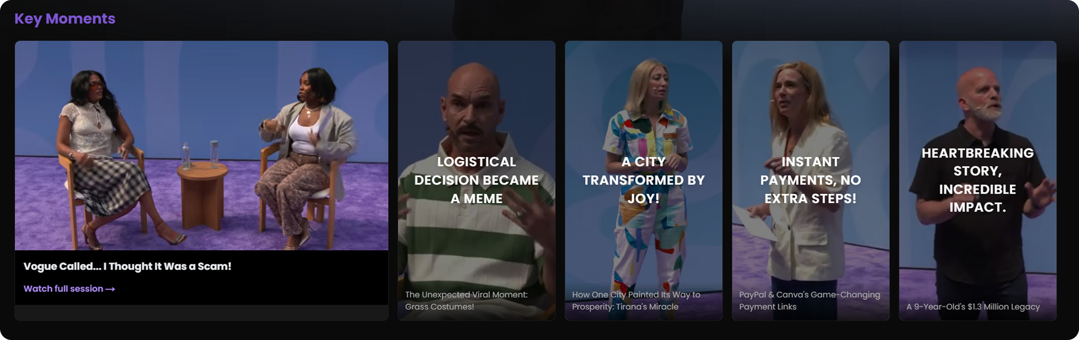Showroom Key Moments - the best highlights from every session, front and center
